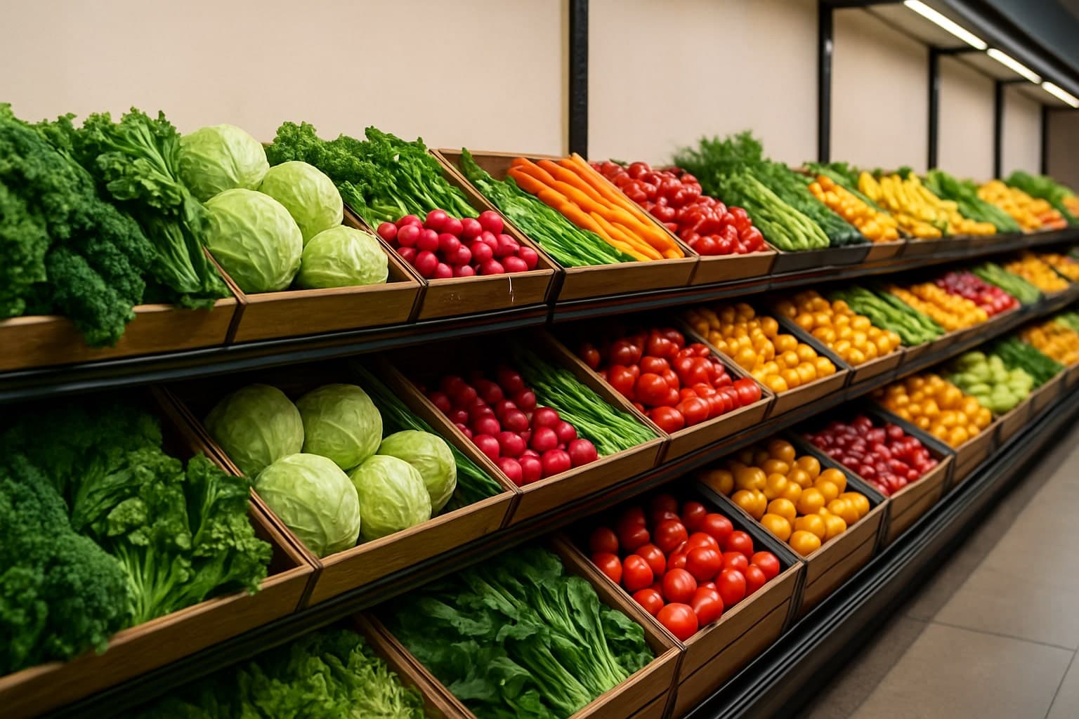 Fresh produce display at Rancho Markets