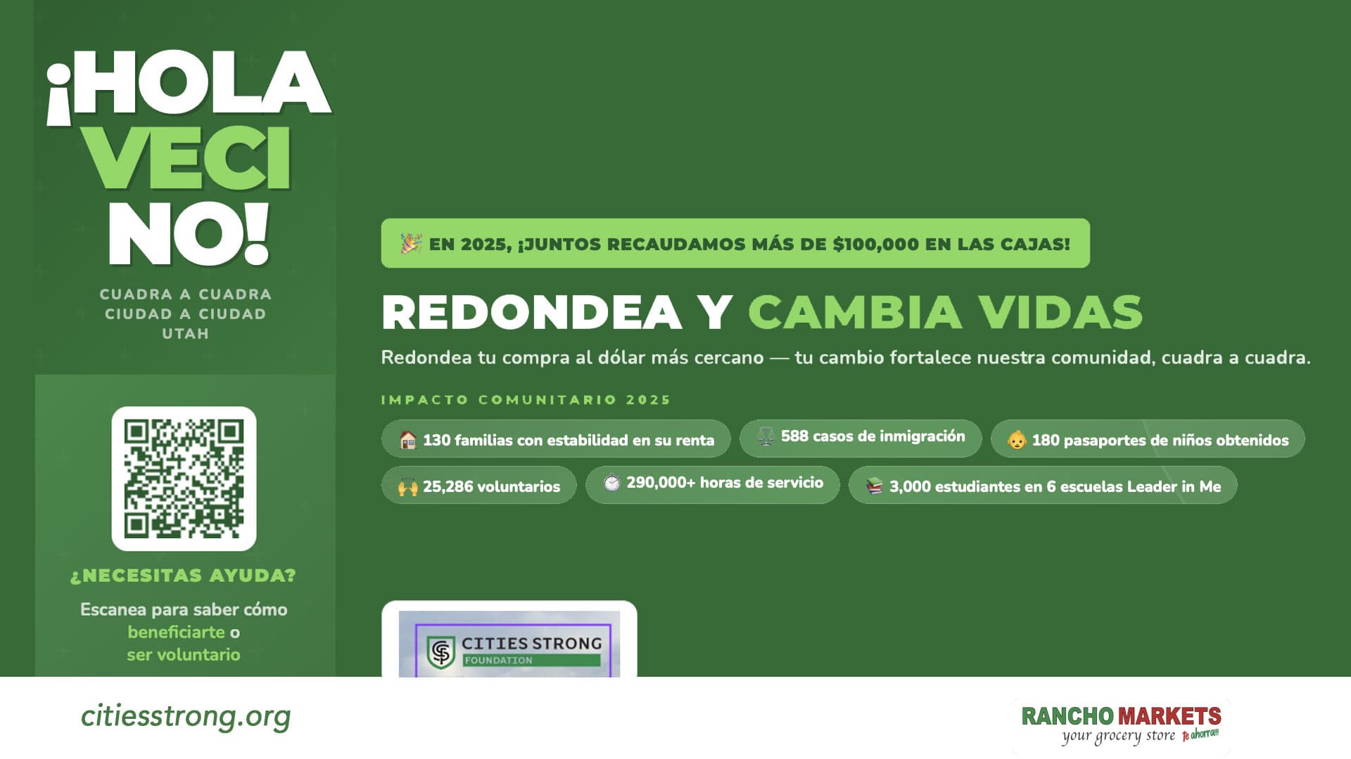 ¡Hola Vecino! Cuadra a Cuadra Ciudad a Ciudad Utah